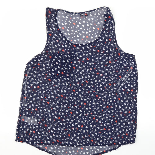 New Look Womens Blue   Basic Blouse Size 14  - Love Heart