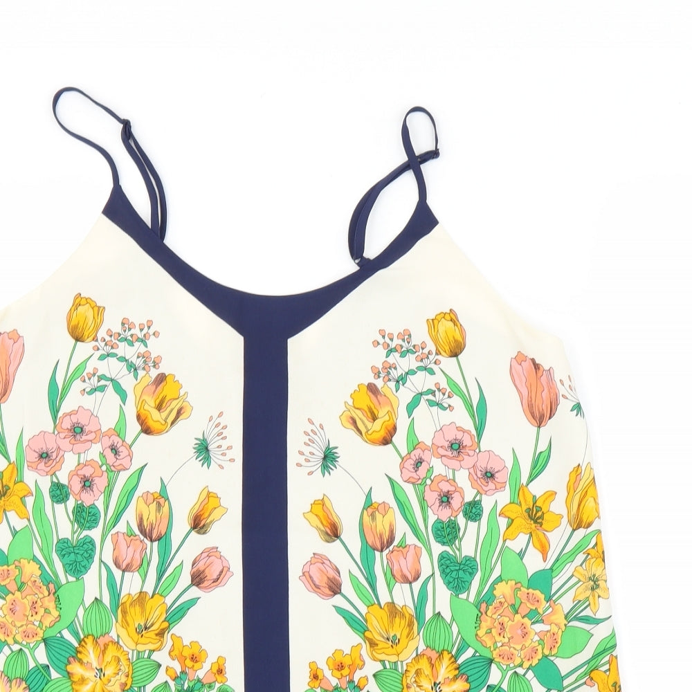 Oasis Womens Blue Floral  Camisole Blouse Size 12