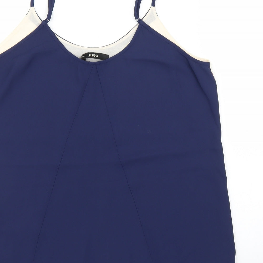 Oasis Womens Blue Floral  Camisole Blouse Size 12