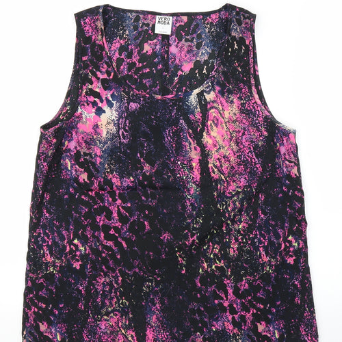 Vera Moda Womens Purple Animal Print  Basic Blouse Size 12  - Snake print