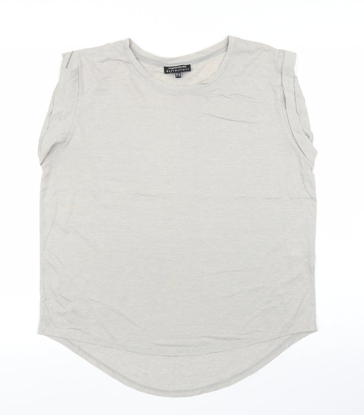 Warehouse Womens Grey Basic Blouse Size 14