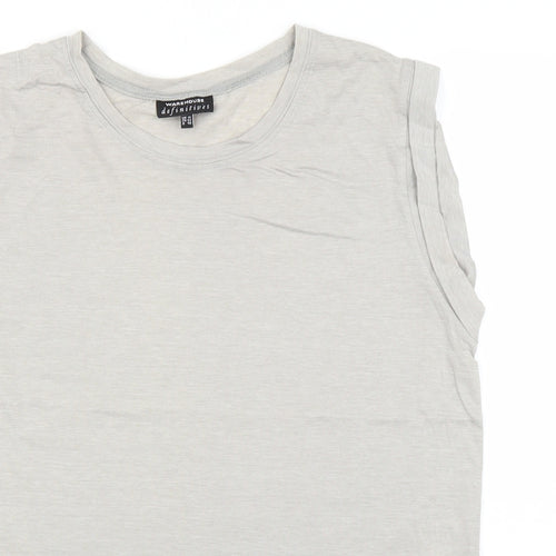 Warehouse Womens Grey   Basic Blouse Size 14
