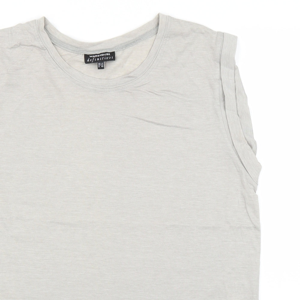 Warehouse Womens Grey   Basic Blouse Size 14