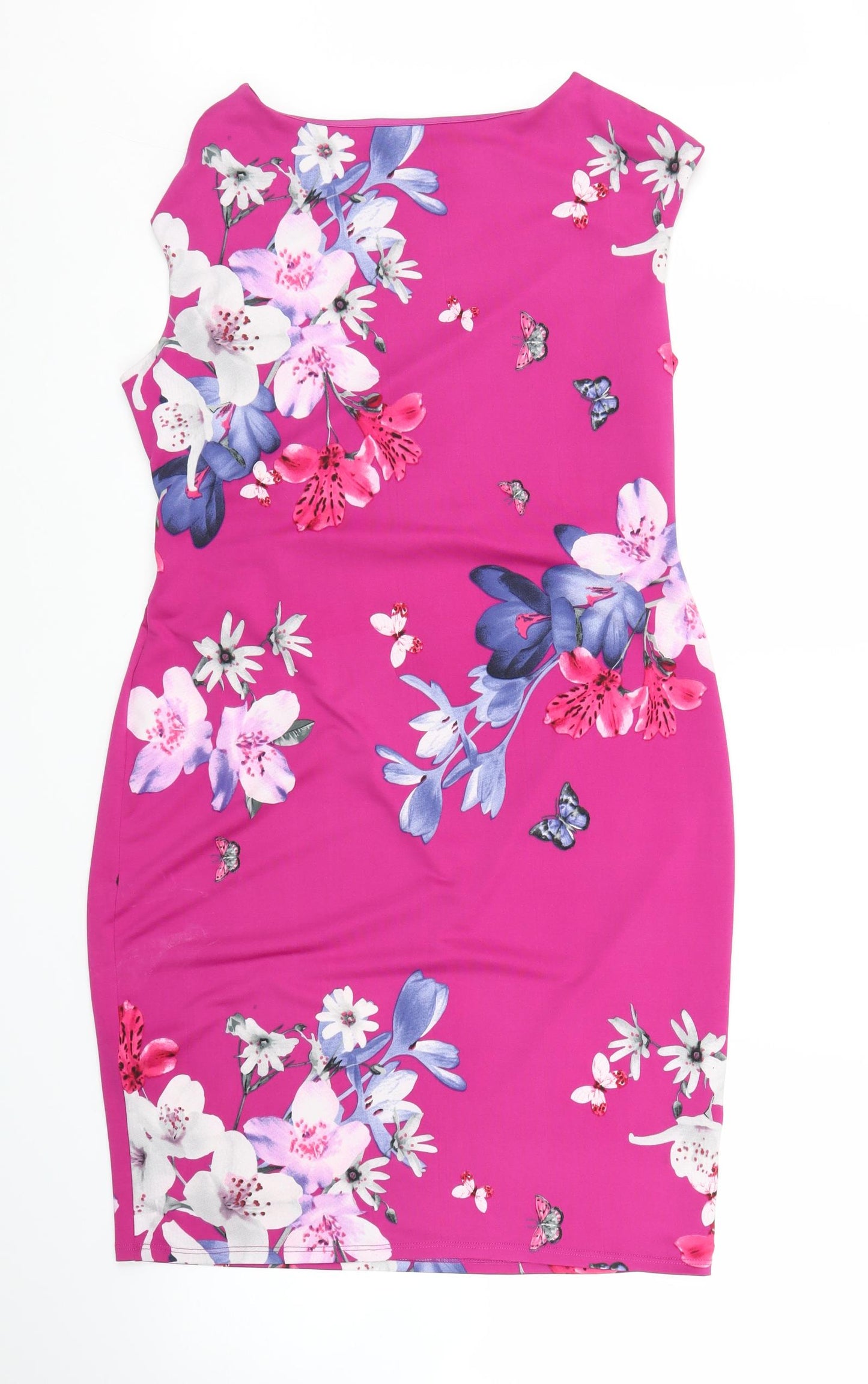 Dorothy Perkins Womens Pink Floral  Sheath  Size 14