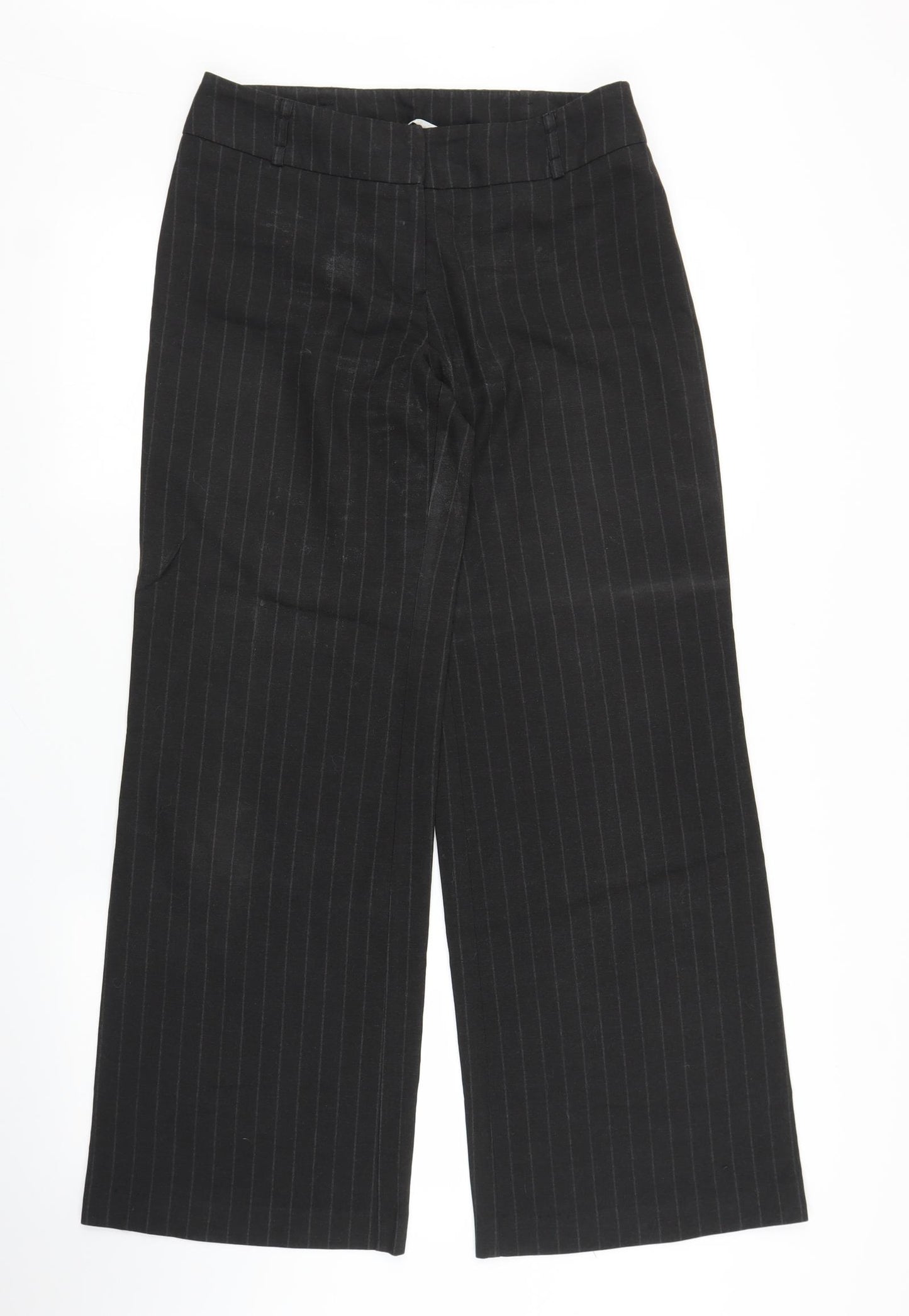 AMARANTO Womens Grey Striped  Trousers  Size 12 L28 in