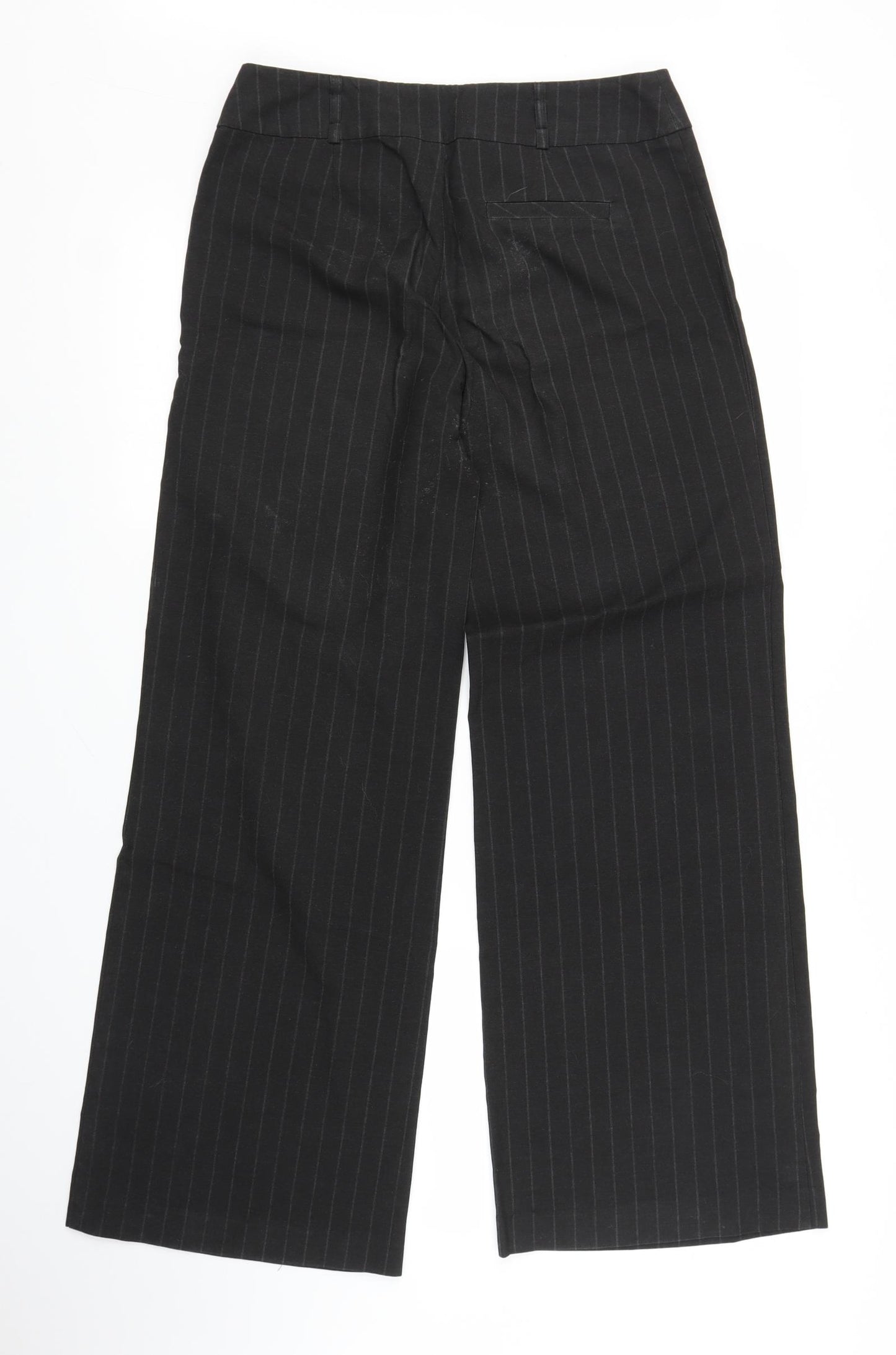 AMARANTO Womens Grey Striped  Trousers  Size 12 L28 in