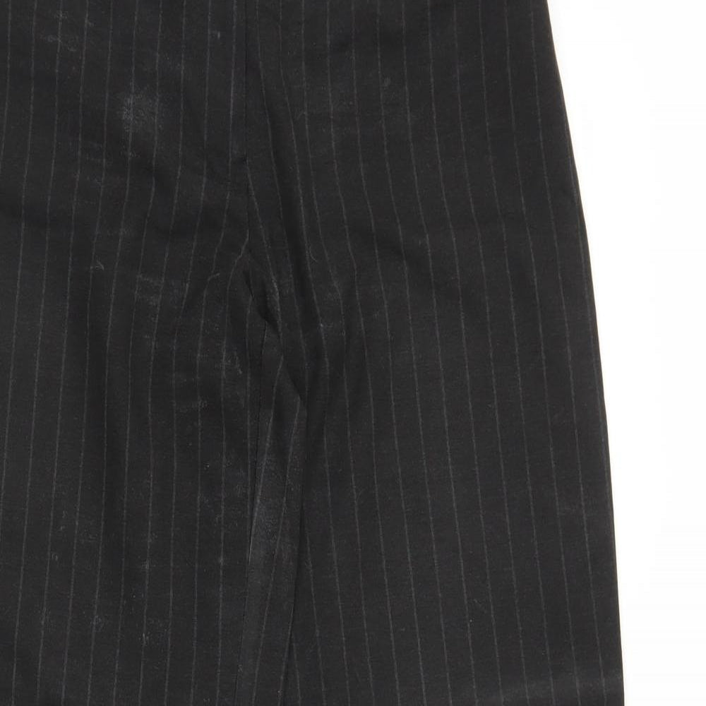 AMARANTO Womens Grey Striped  Trousers  Size 12 L28 in