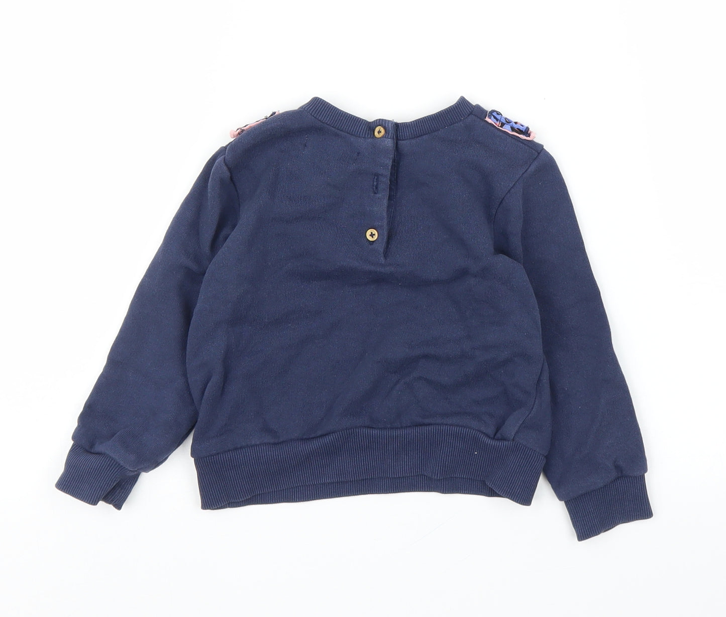 Very Girls Blue Floral  Pullover Jumper Size 12-18 Months