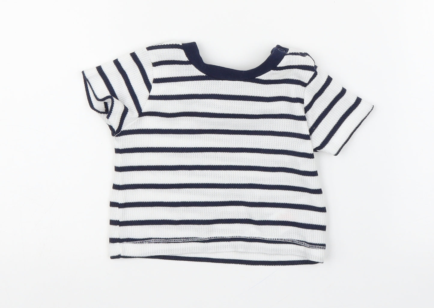 Primark Baby Blue Striped  Basic T-Shirt Size 3-6 Months