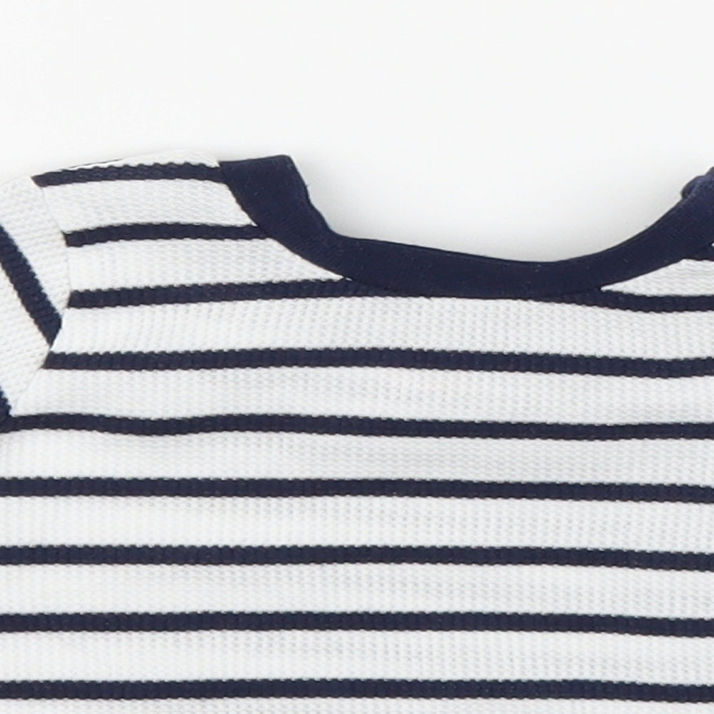 Primark Baby Blue Striped  Basic T-Shirt Size 3-6 Months
