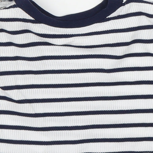 Primark Baby Blue Striped  Basic T-Shirt Size 3-6 Months