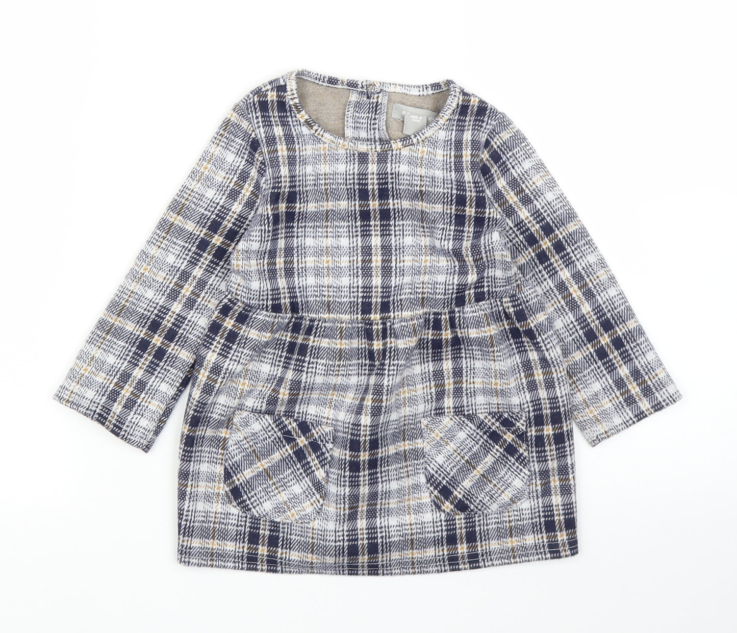Primark Girls Blue Plaid  A-Line  Size 12-18 Months
