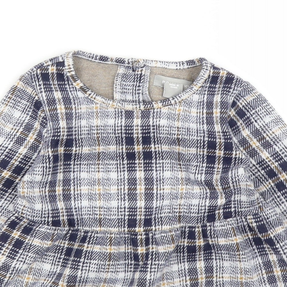 Primark Girls Blue Plaid  A-Line  Size 12-18 Months