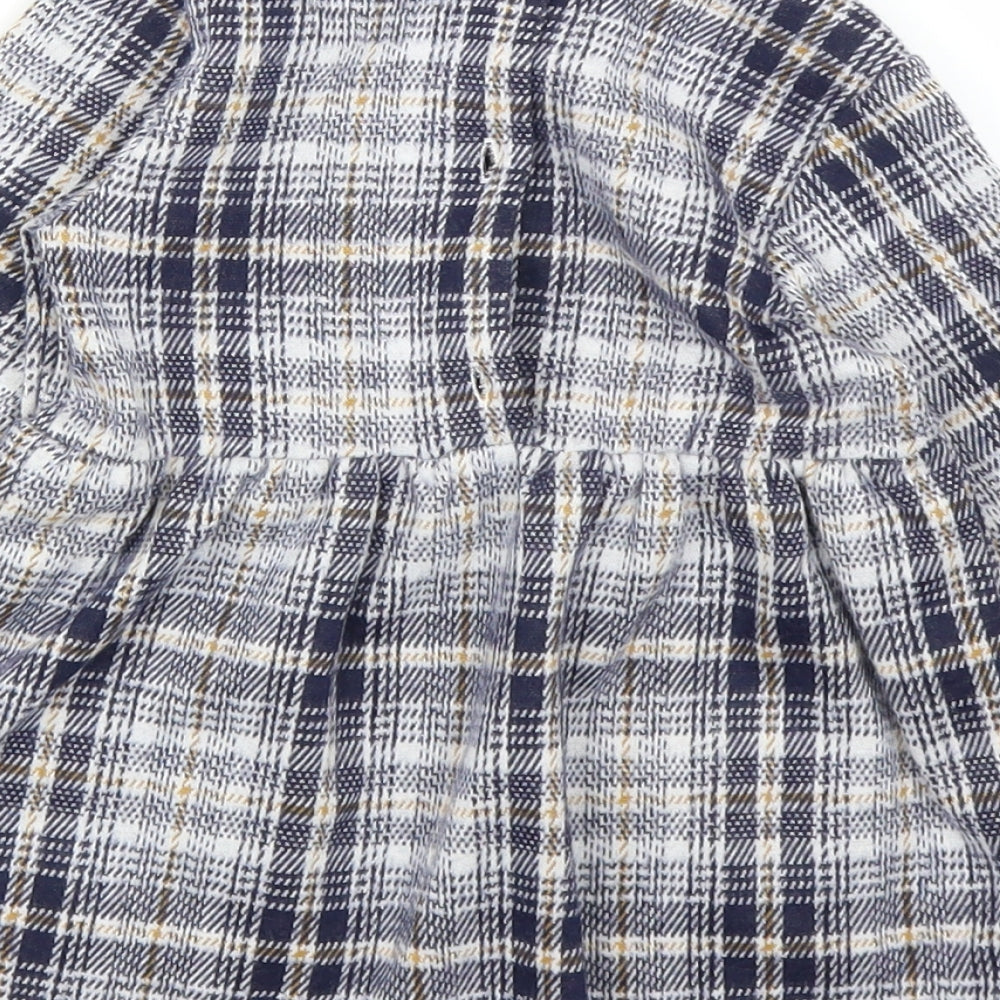 Primark Girls Blue Plaid  A-Line  Size 12-18 Months