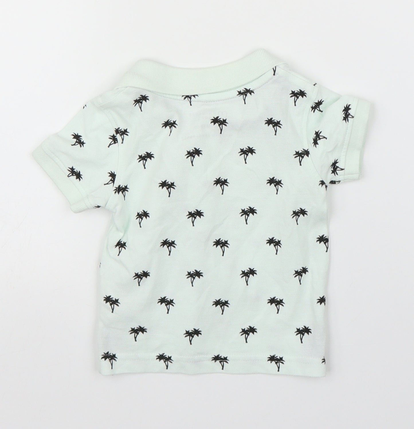 Primark Boys Green   Basic Polo Size 3-6 Months  - Palm trees