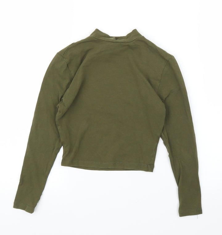 New Look Girls Green Cropped T-Shirt Size 9 Years