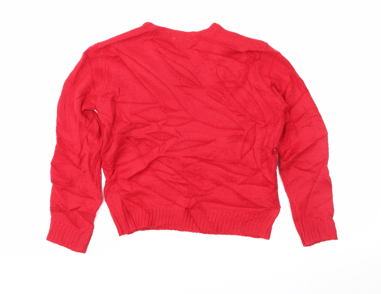 Peacocks Boys Red Fair Isle  Pullover Jumper Size 9-10 Years  - Xmas