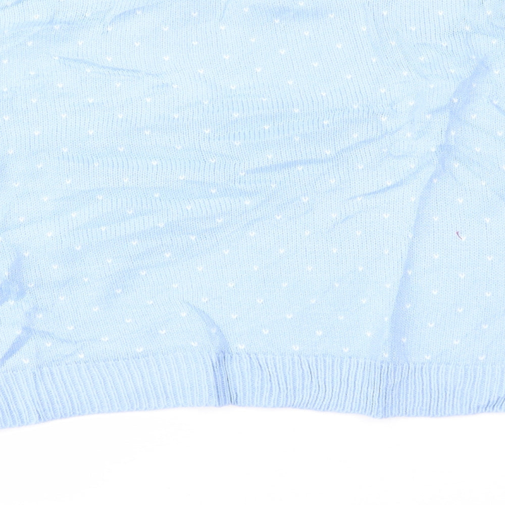 Missguided Womens Blue Fair Isle  Pullover Jumper Size M