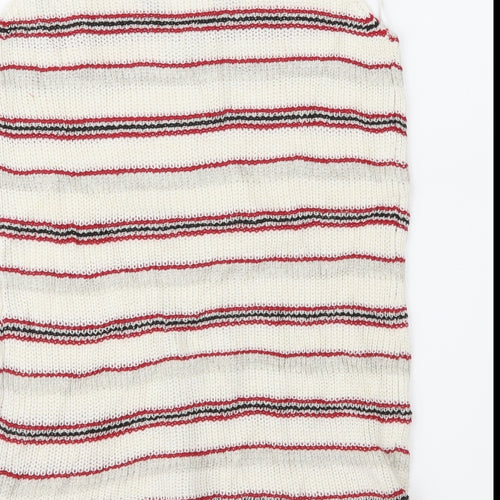 Papaya Womens Beige Striped  Vest Jumper Size 8