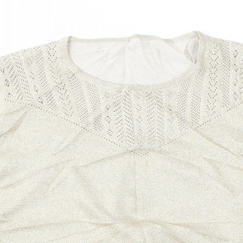 Preworn Womens Gold   Pullover Jumper Size 16