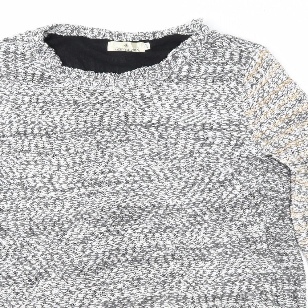 Anny & Will Womens Grey   Pullover Jumper Size S