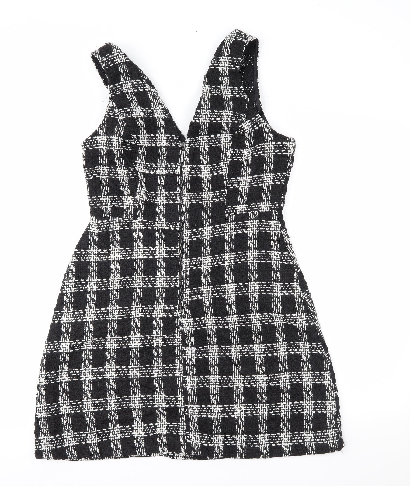 Primark Womens Black Check  A-Line  Size 10