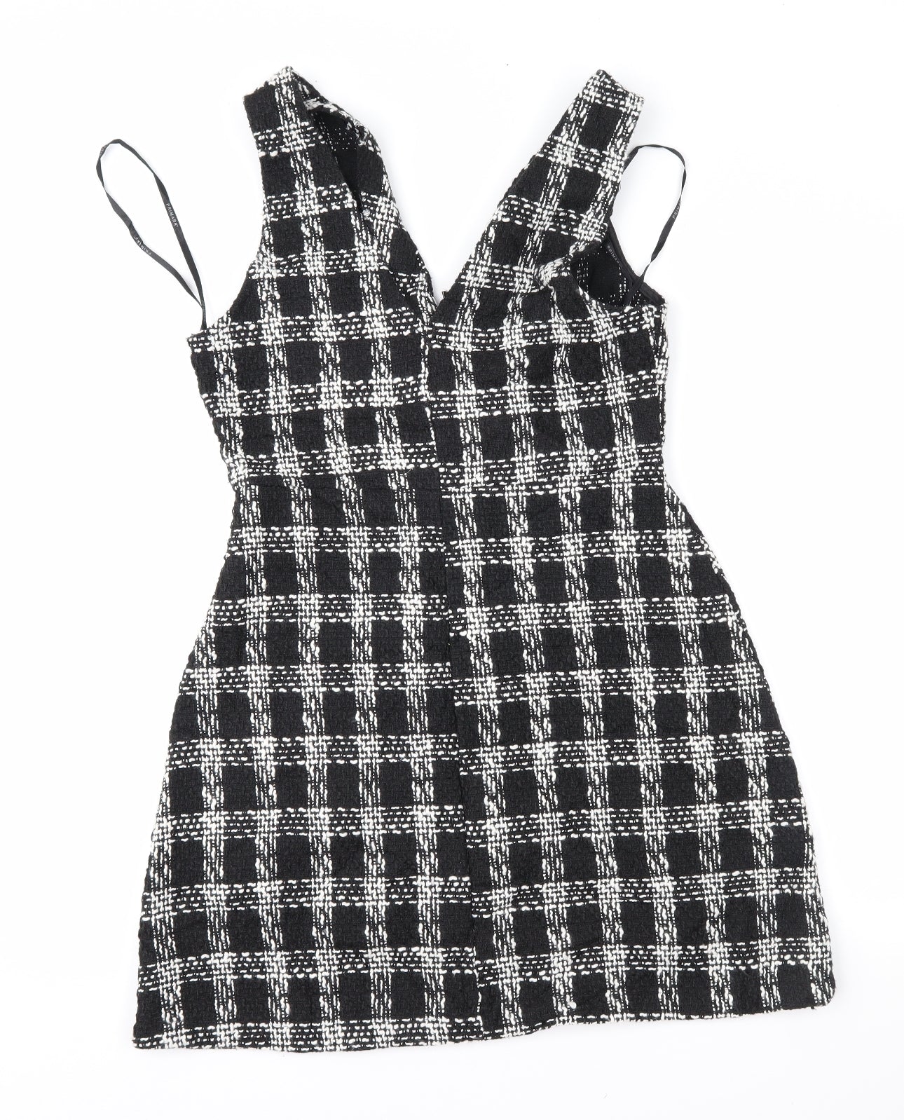 Primark Womens Black Check  A-Line  Size 10