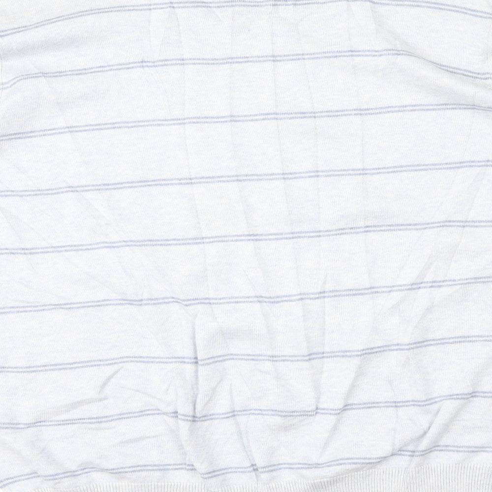 F&F Mens Blue Striped  Pullover Jumper Size XL