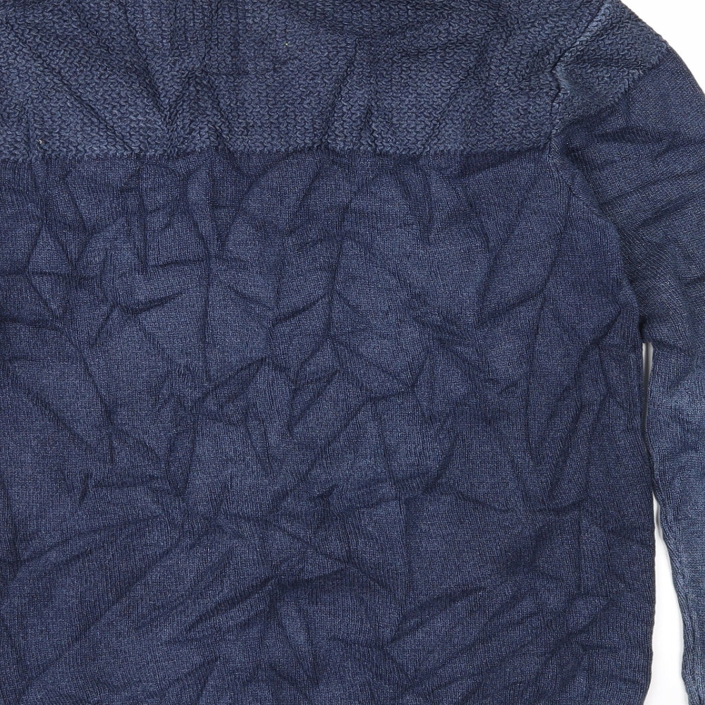 Mills Brothers Mens Blue  Knit Jacket Coatigan Size XL