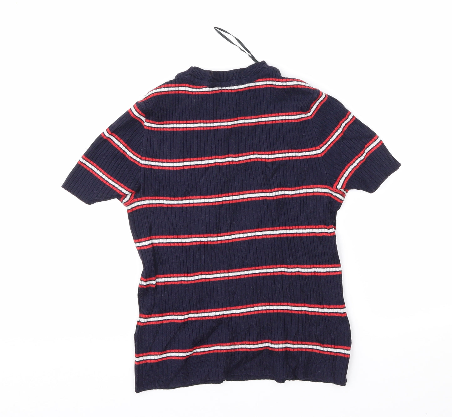 Divided Womens Blue Striped  Pullover Jumper Size XS