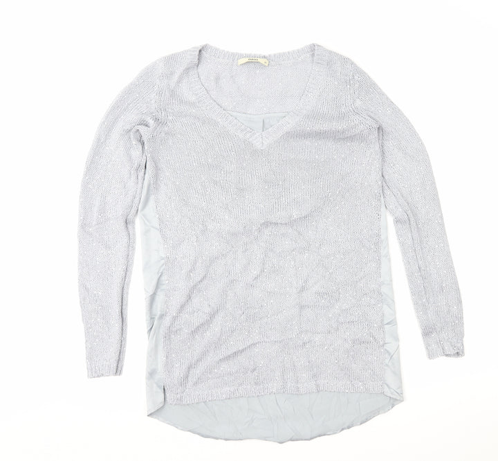 Oasis Womens Grey Pullover Jumper Size XS