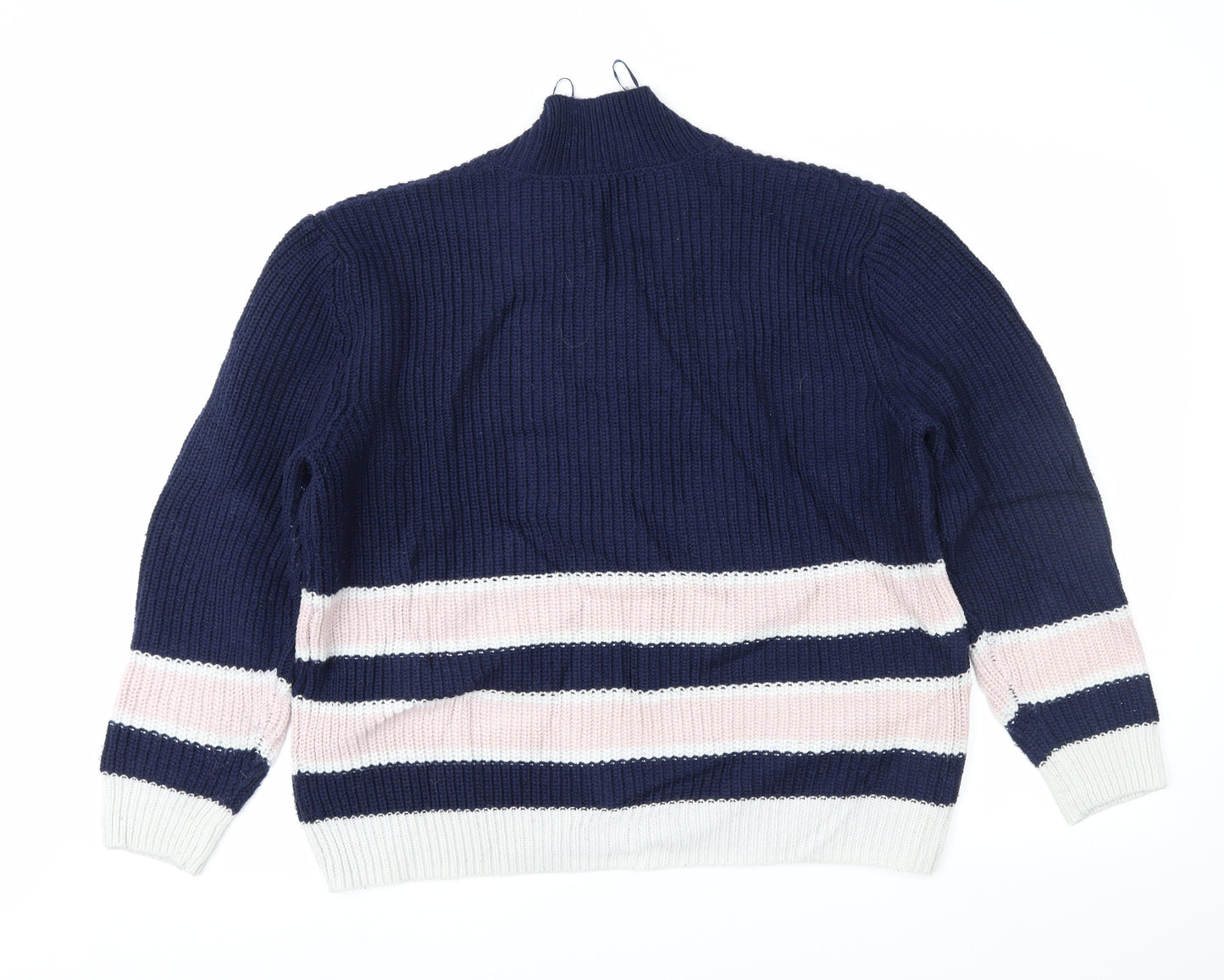 Marks and Spencer Womens Blue Striped  Pullover Jumper Size L