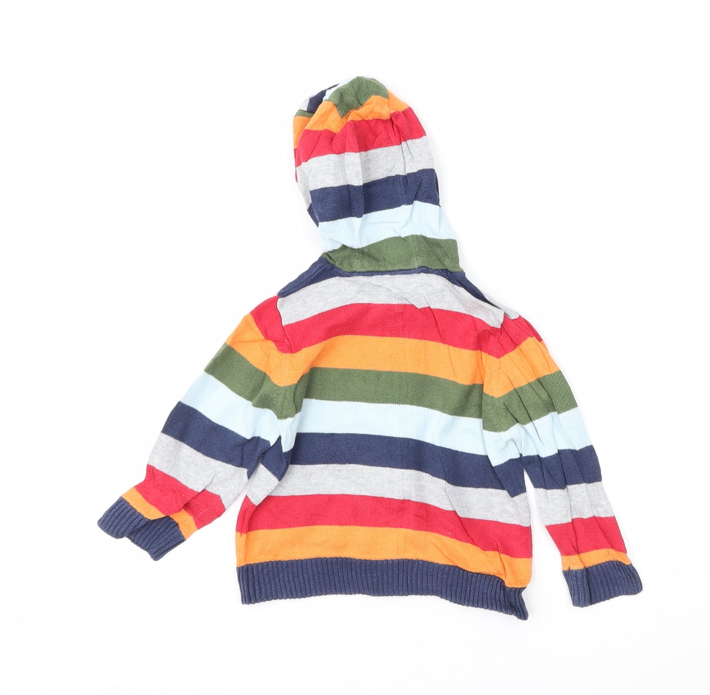 Marks and Spencer Boys Multicoloured Striped Knit Jacket  Size 9-12 Months