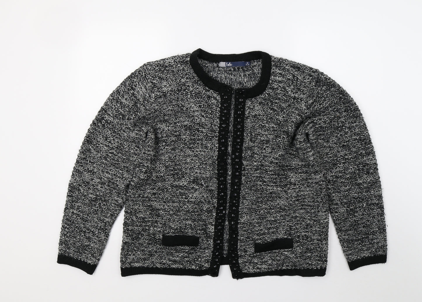 Isle Womens Grey  Knit Cardigan Jumper Size M