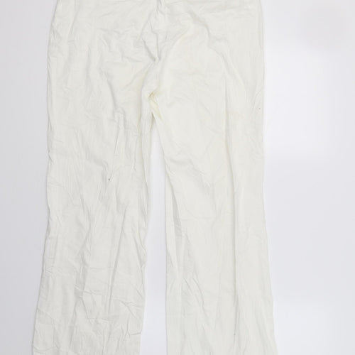 Monnari Womens White   Trousers  Size 14 L28 in