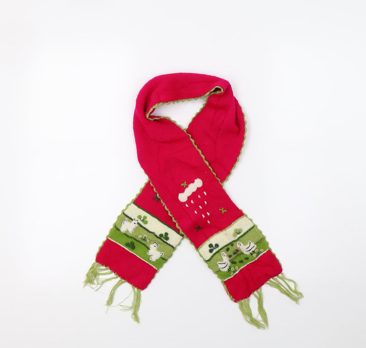 Preworn Womens Red  Knit  Scarf