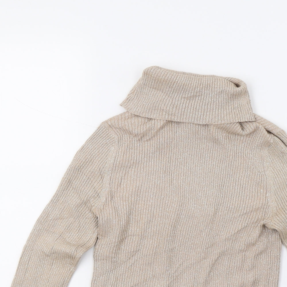 New Look Womens Gold  Knit Pullover Jumper Size 10
