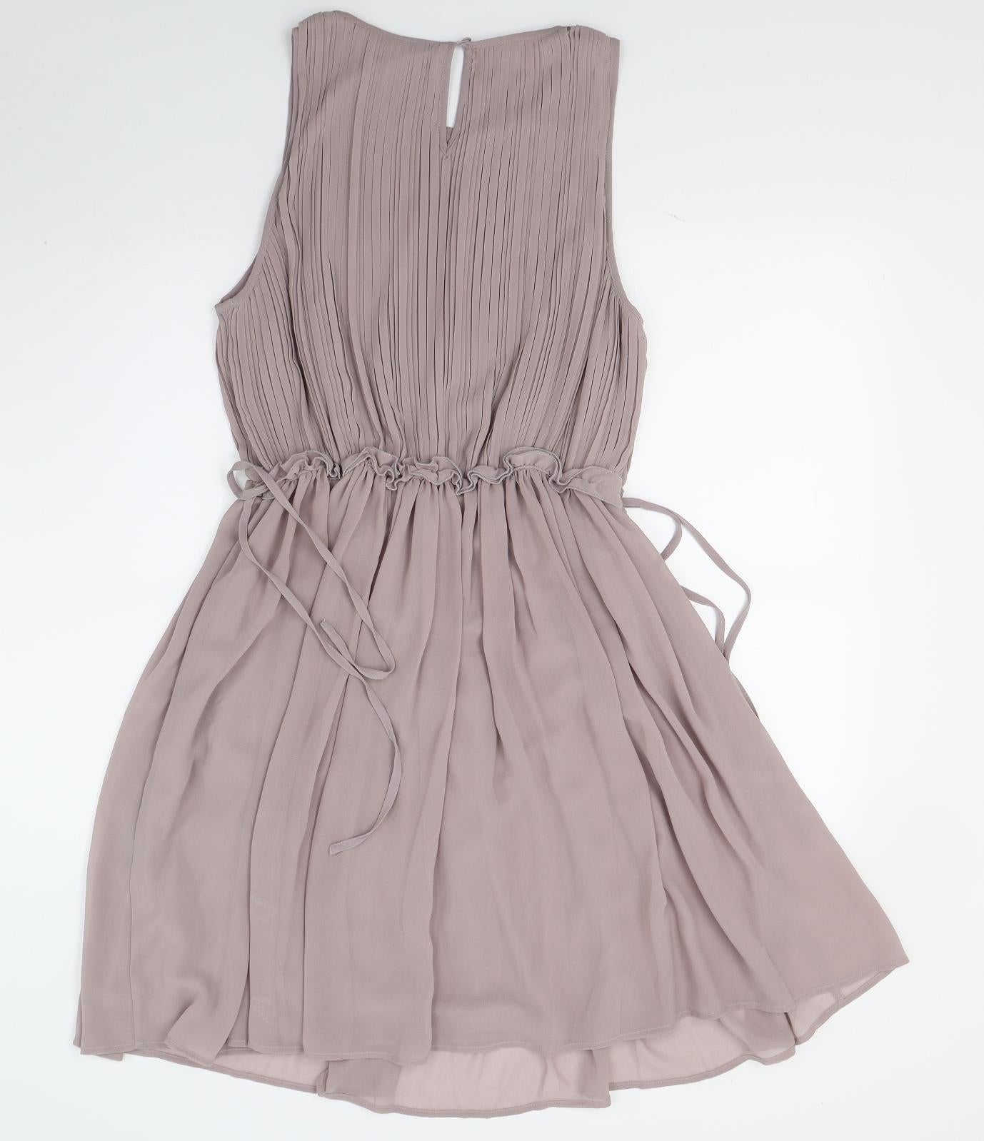 H&M Womens Brown   Fit & Flare  Size 14