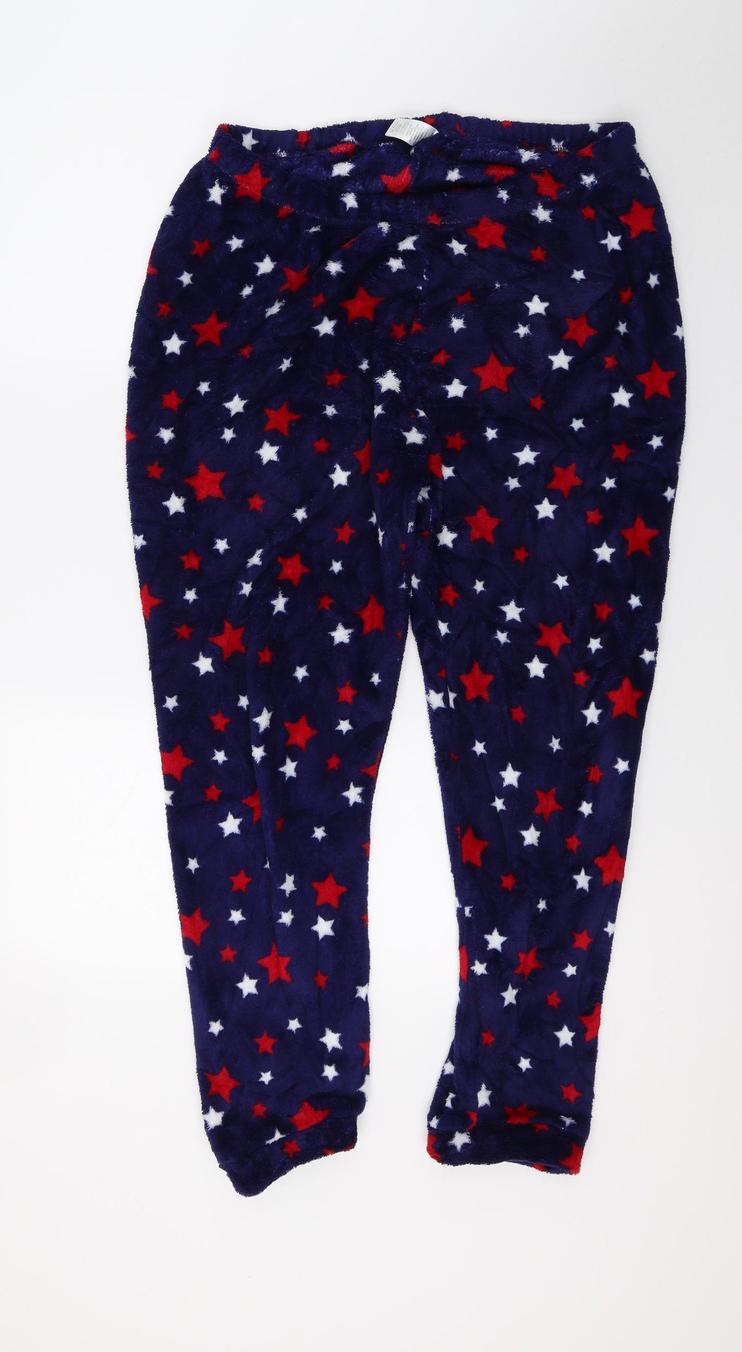Matalan Womens Blue  Fleece Jogger Trousers Size L L24 in - Lounge Pants