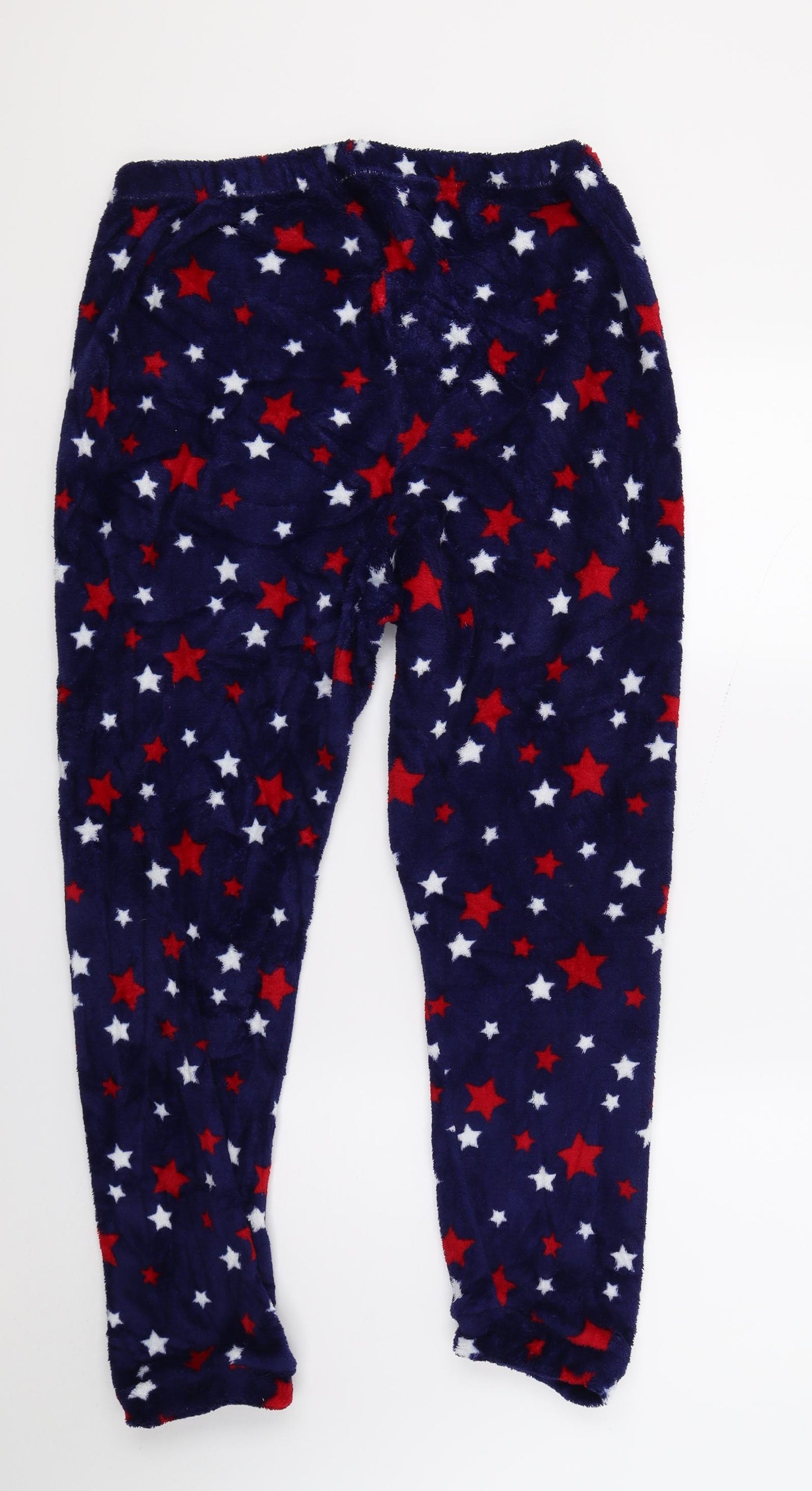Matalan Womens Blue  Fleece Jogger Trousers Size L L24 in - Lounge Pants