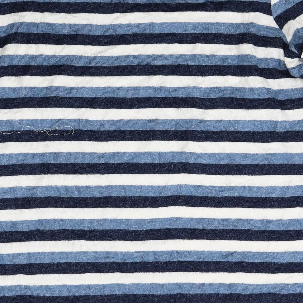Mountain Warehouse Womens Blue Striped Knit Pullover Jumper Size 14