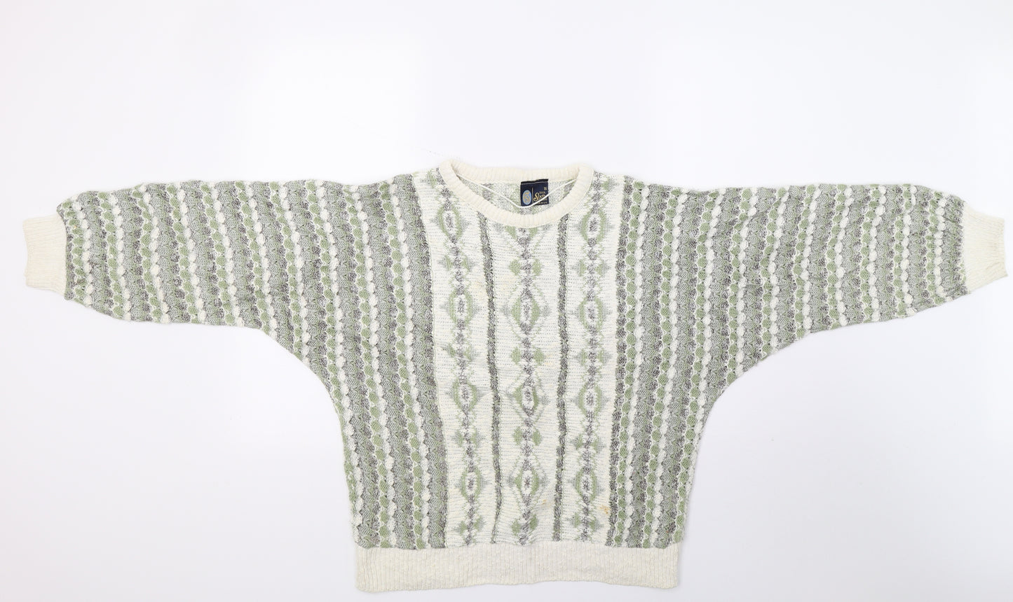 Sixth sench Womens White  Knit Pullover Jumper Size 16
