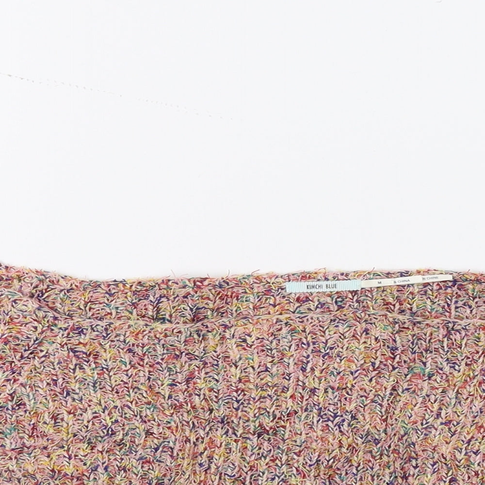 Kimchi Blue Womens Multicoloured  Knit Pullover Jumper Size M  - Cropped