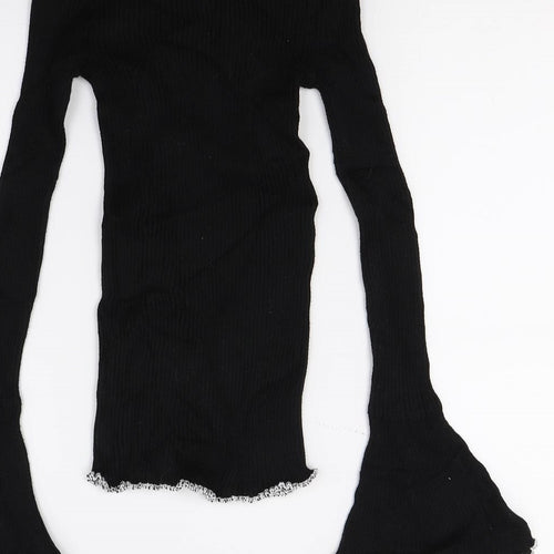 Intuition Womens Black  Knit Pullover Jumper Size 14