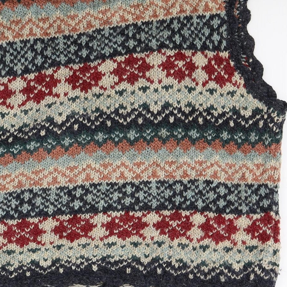 KJ Casuals Womens Multicoloured  Knit Cardigan Jumper Size M