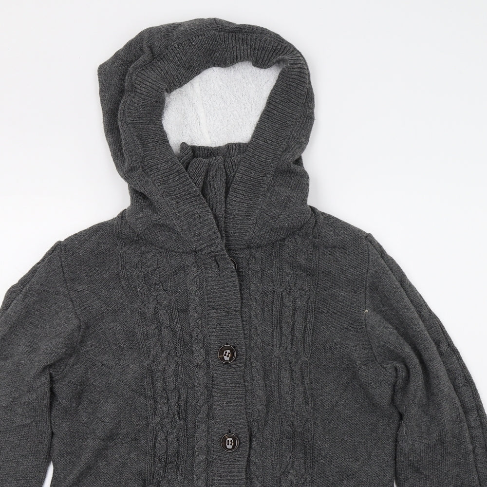 Preworn Womens Grey   Cardigan Jumper Size L