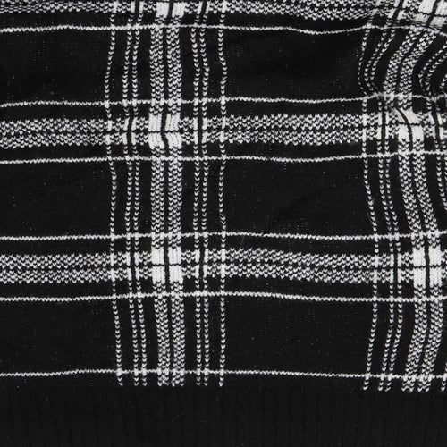 Marks and Spencer Womens Black Check  Pullover Jumper Size M
