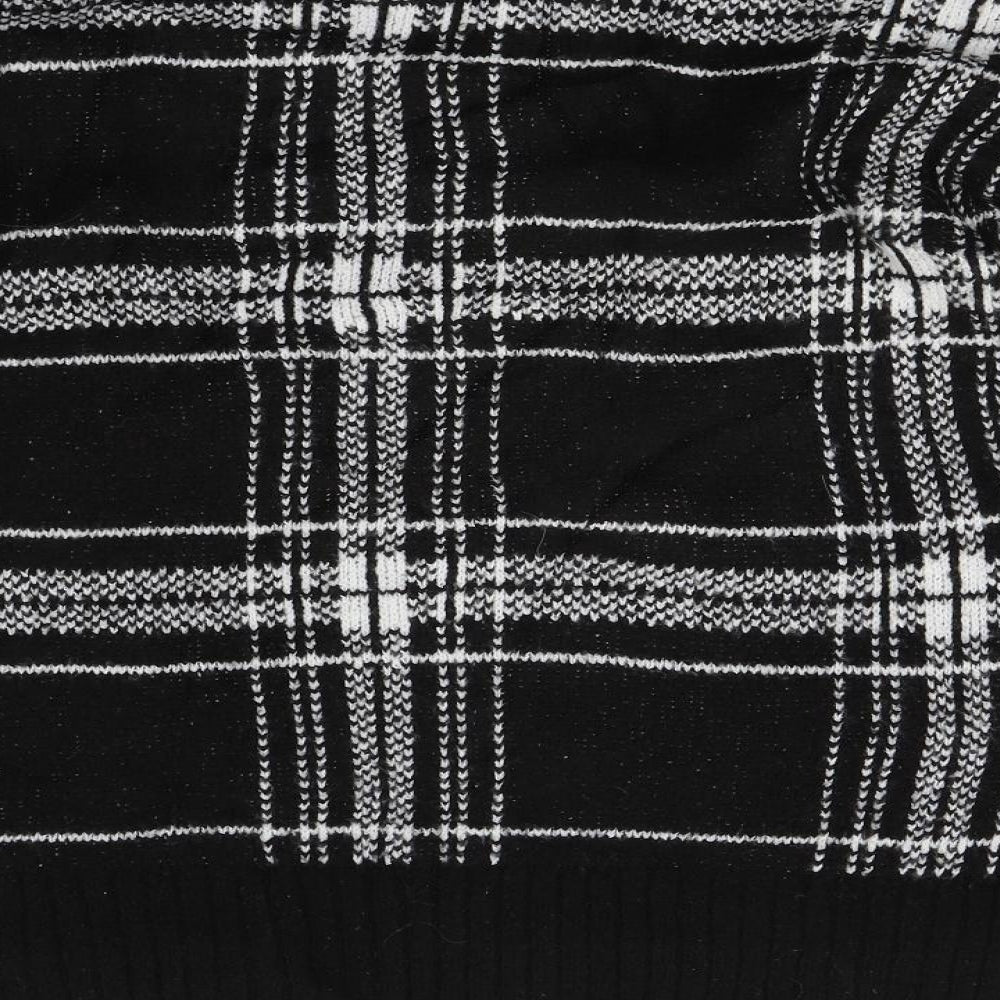 Marks and Spencer Womens Black Check  Pullover Jumper Size M