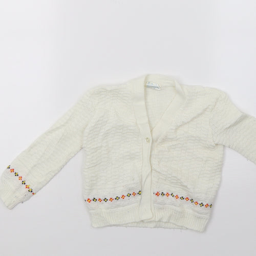 Cozinit Girls White   Cardigan Jumper Size 2 Years
