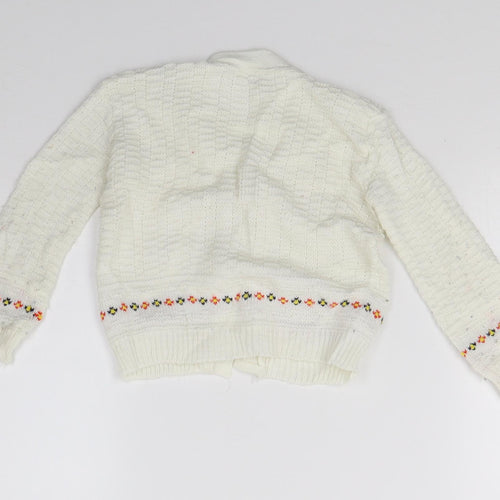 Cozinit Girls White   Cardigan Jumper Size 2 Years